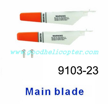 shuangma-9103 helicopter parts main blades (orange-white color) - Click Image to Close